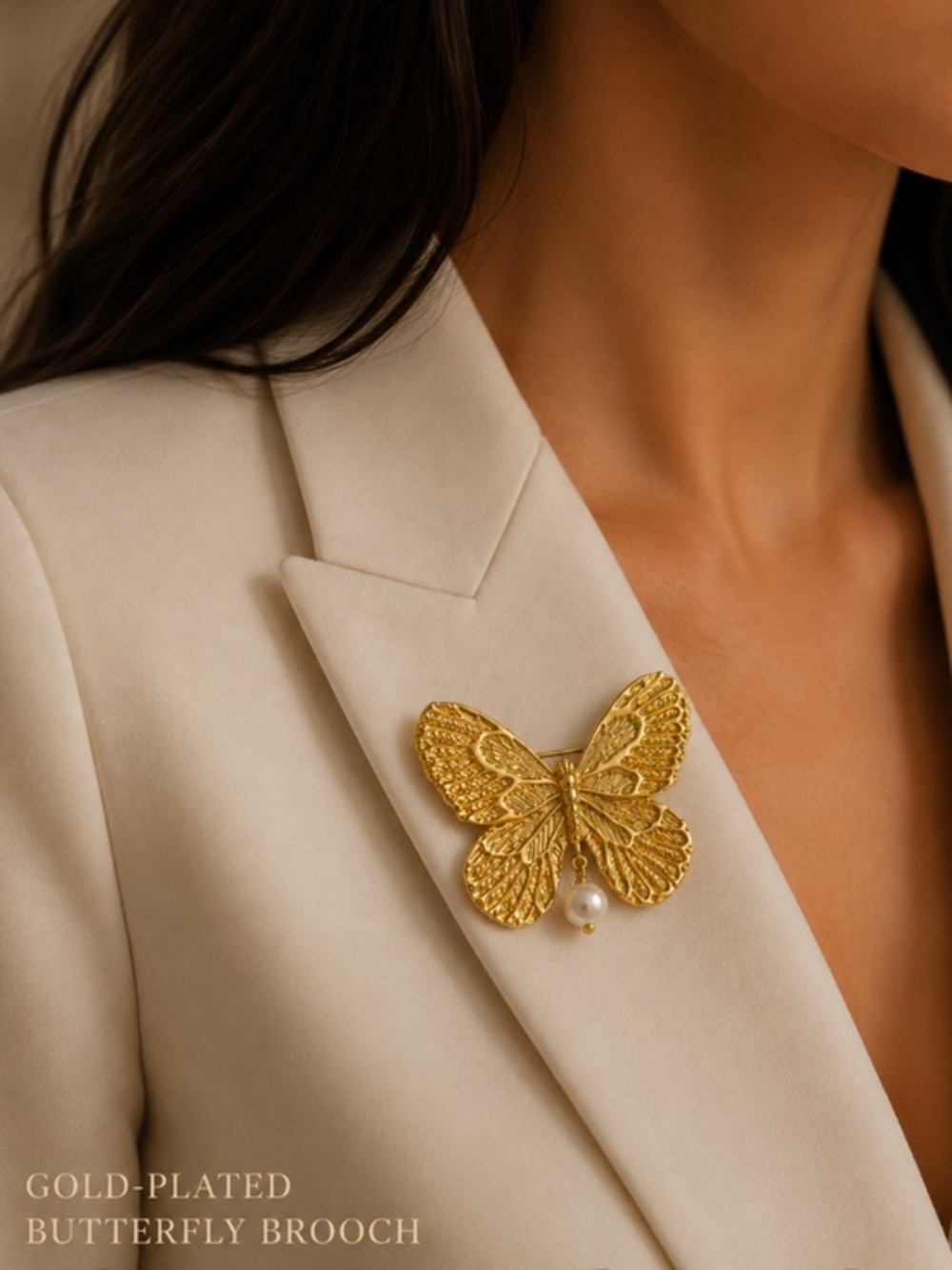 CD butterfly brooch